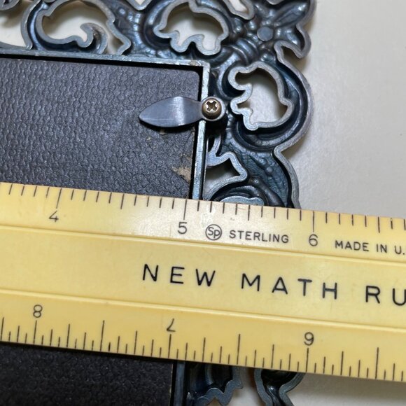 Vintage Ornate Silver-Tone Metal Picture Frame With Intricate Scroll Design - Picture 7 of 13